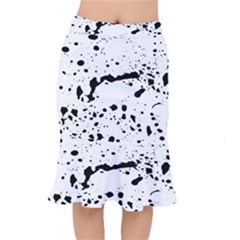 Monochrome Mirage  Short Mermaid Skirt by dflcprintsclothing