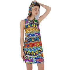 Supersonic Sunblast Racer Back Hoodie Dress by chellerayartisans