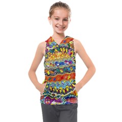 Supersonic Sunblast Kids  Sleeveless Hoodie by chellerayartisans