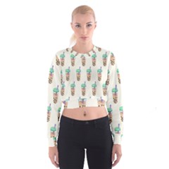 Cute Boba Cropped Sweatshirt by artworkshop