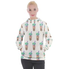 Cute Boba Women s Hooded Pullover