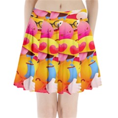 Wallpaper Emoji Pleated Mini Skirt by artworkshop