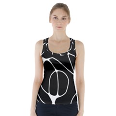 Mazipoodles Neuro Art - Black White Racer Back Sports Top by Mazipoodles