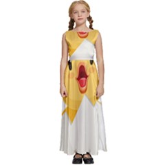 Cute Chick Kids  Satin Sleeveless Maxi Dress by RuuGallery10