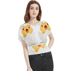 Cute Chick Butterfly Chiffon Blouse