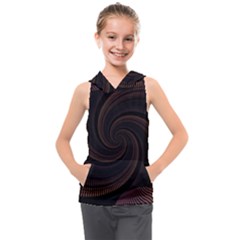 Wave Curves Abstract Art Backdrop Kids  Sleeveless Hoodie by Grandong