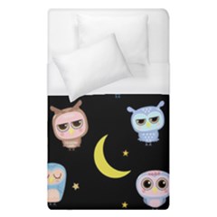 Cute-owl-doodles-with-moon-star-seamless-pattern Duvet Cover (single Size) by pakminggu