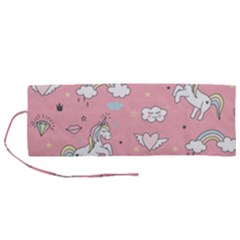 Cute-unicorn-seamless-pattern Roll Up Canvas Pencil Holder (m) by pakminggu