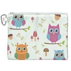 Forest-seamless-pattern-with-cute-owls Canvas Cosmetic Bag (xxl)