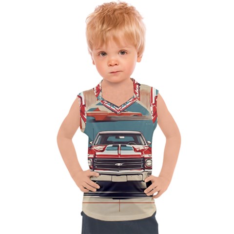 Car Vehicle Vintage Automobile Kids  Sport Tank Top by Ravend