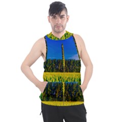 Different Grain Growth Field Men s Sleeveless Hoodie by Ravend