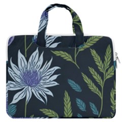 Abstract Floral- Ultra-stead Pantone Fabric Macbook Pro 13  Double Pocket Laptop Bag by shoopshirt