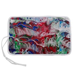 Abstract Waves Pen Storage Case (l) by kaleidomarblingart