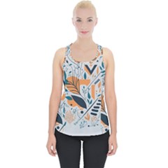 Pattern Flowers Design Nature Piece Up Tank Top