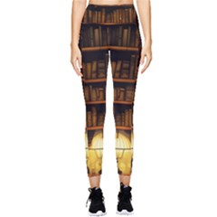 Books Library Pocket Leggings  by uniart180623