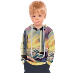 Lighthouse Colorful Abstract Art Kids  Overhead Hoodie by uniart180623