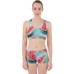 Watermelon Fruit Juicy Summer Heat Work It Out Gym Set by uniart180623