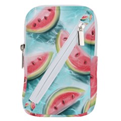 Watermelon Fruit Juicy Summer Heat Belt Pouch Bag (large) by uniart180623