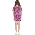 Pink Glitter Butterfly Kids  T-Shirt And Sports Shorts Set View2