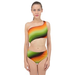 Swirl Abstract Twirl Wavy Wave Pattern Spliced Up Two Piece Swimsuit by pakminggu