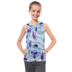 Water Tide Gemstone Kids  Sleeveless Hoodie