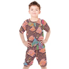 Tropical Fish Kids  T-shirt And Shorts Set by uniart180623