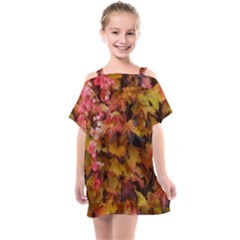 Red And Yellow Ivy  Kids  One Piece Chiffon Dress by okhismakingart