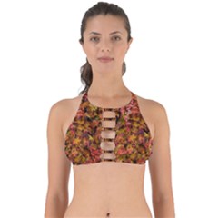 Red And Yellow Ivy  Perfectly Cut Out Bikini Top by okhismakingart