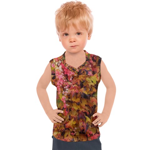 Red And Yellow Ivy  Kids  Sport Tank Top by okhismakingart