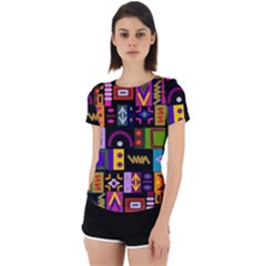 Abstract A Colorful Modern Illustration--- Back Cut Out Sport T-shirt