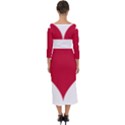 Heart-love-flag-denmark-red-cross Quarter Sleeve Midi Bodycon Dress View2