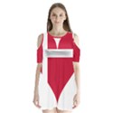 Heart-love-flag-denmark-red-cross Shoulder Cutout Velvet One Piece View1