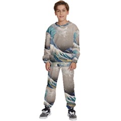 Japanese Wave Kids  Sweatshirt Set