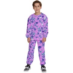 Violet-02 Kids  Sweatshirt Set by nateshop