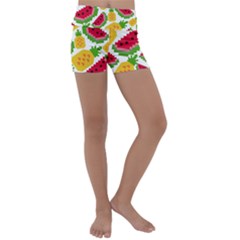 Watermelon -12 Kids  Lightweight Velour Yoga Shorts by nateshop