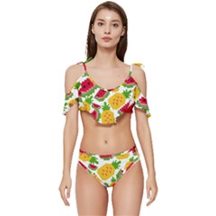 Watermelon -12 Ruffle Edge Tie Up Bikini Set	 by nateshop