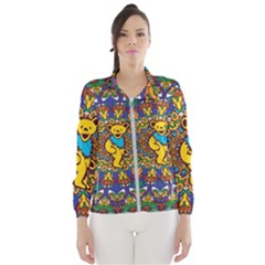 Dead Dancing Bears Grateful Dead Pattern Women s Windbreaker by Grandong