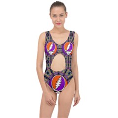 Gratefuldead Grateful Dead Pattern Center Cut Out Swimsuit by Cowasu