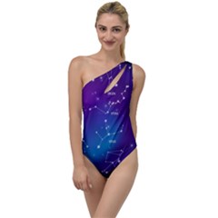 Realistic Night Sky With Constellations To One Side Swimsuit by Cowasu