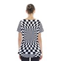 Optical-illusion-chessboard-tunnel Skirt Hem Sports Top View2