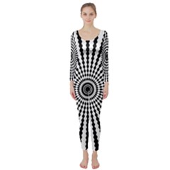 Starburst-sunburst-hypnotic Long Sleeve Catsuit