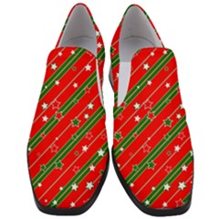 Christmas-paper-star-texture     - Women Slip On Heel Loafers by Bedest