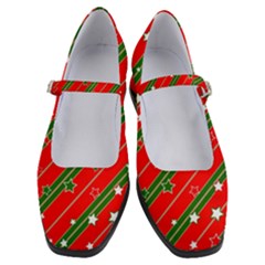 Christmas-paper-star-texture     - Women s Mary Jane Shoes by Bedest