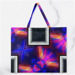 Box-abstract-frame-square Zipper Large Tote Bag by Bedest