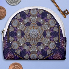 Flowers Of Diamonds In Harmony And Structures Of Love Horseshoe Style Canvas Pouch