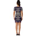 Flowers Of Diamonds In Harmony And Structures Of Love Fitted Knot Split End Bodycon Dress View4