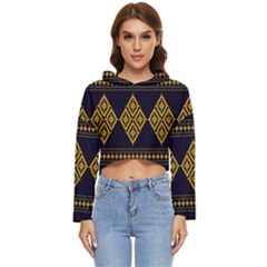 Abstract-batik Klasikjpg Women s Lightweight Cropped Hoodie