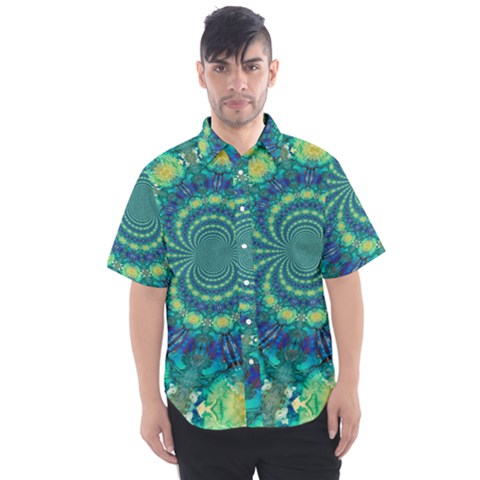 Fractal Men s Short Sleeve Shirt by nateshop