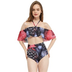 Berries-01 Halter Flowy Bikini Set  by nateshop