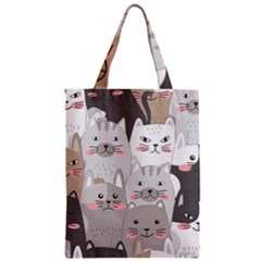 Cute Cats Seamless Pattern Zipper Classic Tote Bag by pakminggu